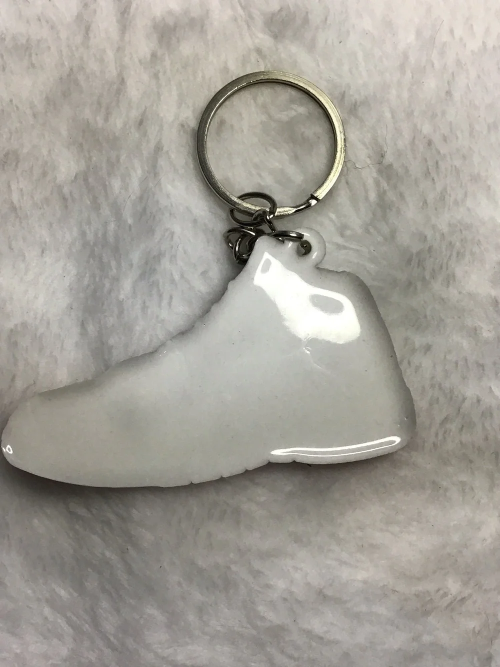 White and Red Sneaker Key & Card Holder Keychain